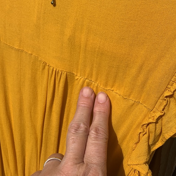 Anthropologie mustard dress Odille (fixed stitches) - Picture 14 of 15